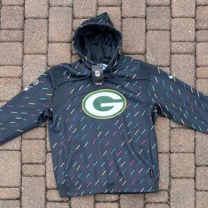 New Green Bay Packers Nike Crucial Catch Sideline Hoodie Men's Sz M NWT